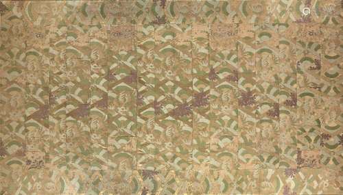 A Japanese silk ‘kesa’, 19th century, assembled from smaller...