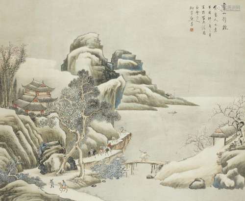 Xiong Chang (20th century) ink and colour on paper, travelle...