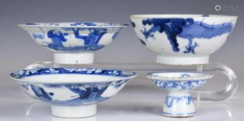 A Group of 4 Blue & White Table Wares