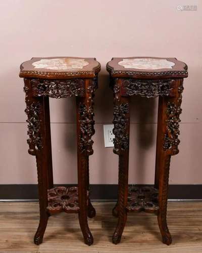 A Pair of Suanzhi Plant Stands Republican Period