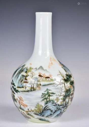 A Landscape Vase Late Qing/Republican Period