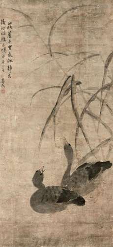 Bian Shoumin (1684-1752)Encre et couleurs sur papier, deux o...