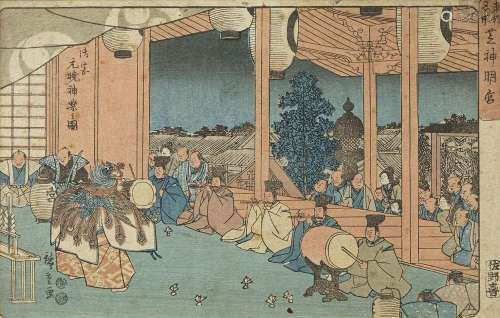 Utagawa Hiroshige (1979-1858) Deux oban yoko-e : - série Tok...