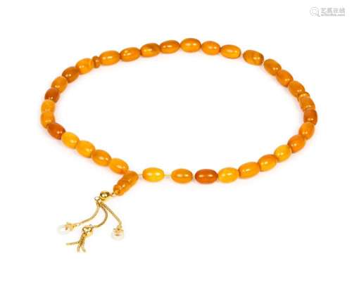 AMBER PRAYING BEADS, OTTOMAN, 19TH CENTURY