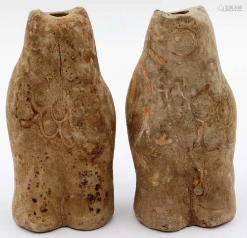 A rare and unusual pair of Ming Dynasty guardians in the for...