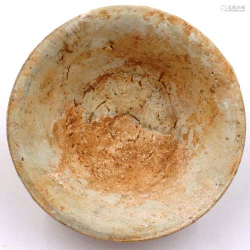 Song Dynasty unglazed bowl, D: 11 cm, H: 4 cm. P&P Group...