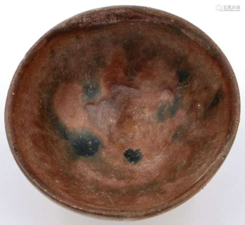 A southern Song Dynasty brown glazed bowl, footed, D: 10 cm,...