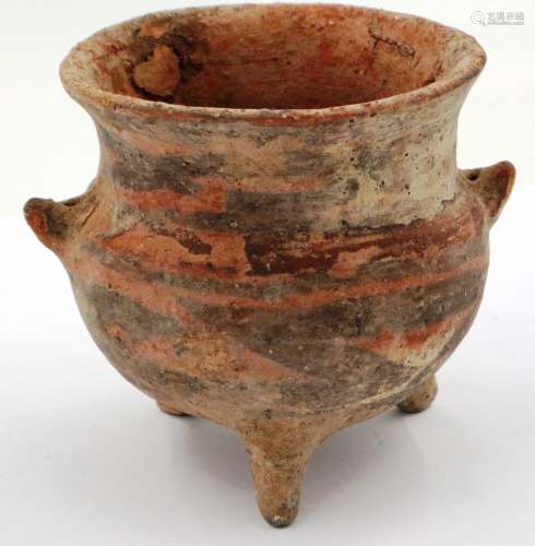 A Neolithic period terracotta cauldron of diminutive proport...