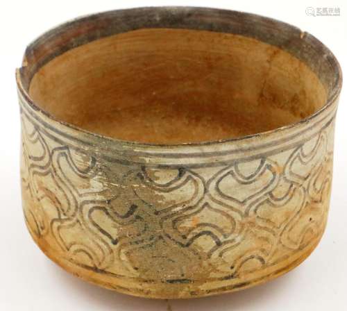 Indus Valley Neolithic period bowl, footed, D: 10 cm, H: 7 c...