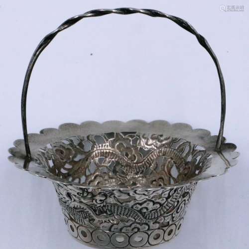 Wang Hing export silver sweetmeats basket, the body pierced ...