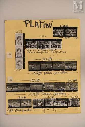 Planches contacts Michel Platini, 1983 et 1984