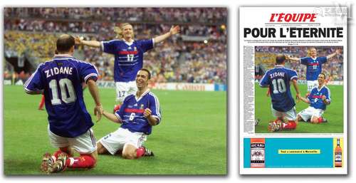 Diptyque Brésil – France (0-3), 1998, Stade de France, Saint...