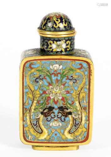 Chine, Epoque Qianlong (1735-1796)Snuff bottle en bronze et ...