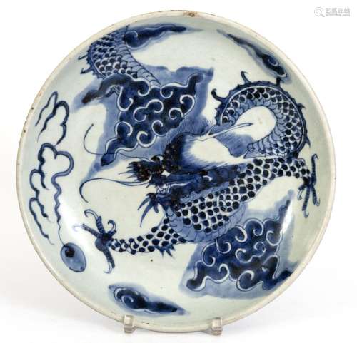 Chine, XIXe siècle, pour le VietnamPlat en porcelaine à déco...
