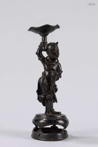 A bronze deity. China, Ming dynasty, 17th century