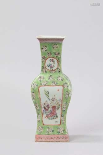 A small famille rose porcelain vase. China, late Qing dynast...