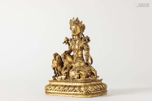 A gilt bronze Manjushri. Tibet, 18th century