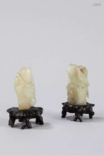 Two jade carvings. China, 19th century