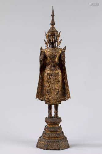A gilt bronze Buddha. Thailand, Rattanakosin period, 19th ce...
