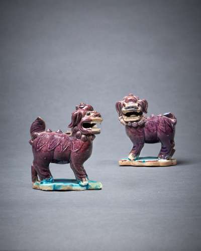 A pair of Chinese figures of Buddhist lions