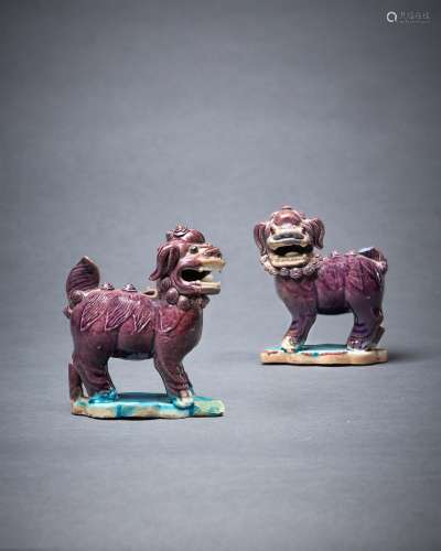 A pair of Chinese figures of Buddhist lions