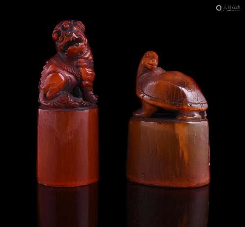 Two Chinese horn seals