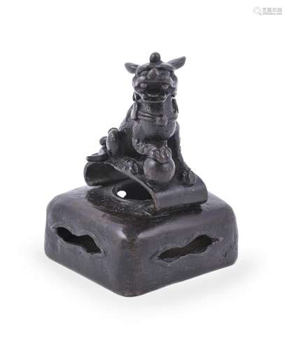 A Chinese bronze seal