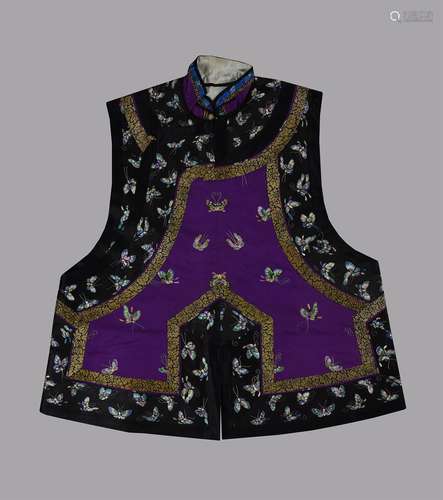 A Chinese Manchu women's court waistcoat for informal wear