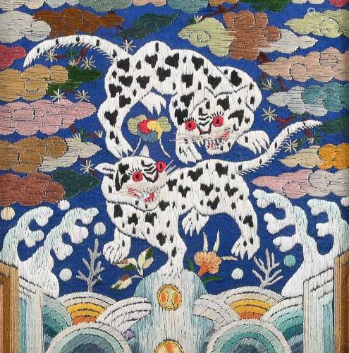 A Korean rank badge depicting a double Leopard worn by a hig...