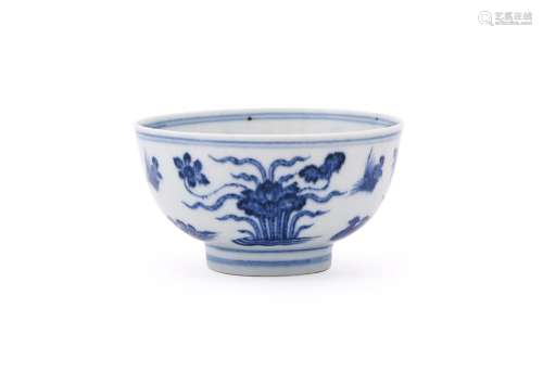 An attractive Chinese blue and white Ming-style bowl