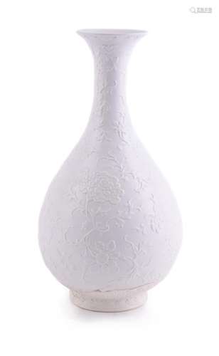 A rare Chinese white-glazed vase