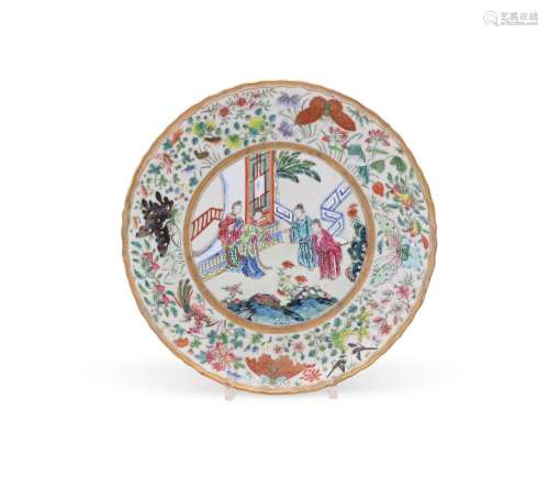 A Chinese Famille Rose plate