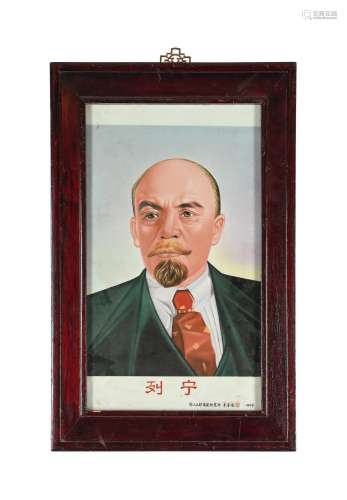 A Chinese porcelain panel of Vladimir Lenin