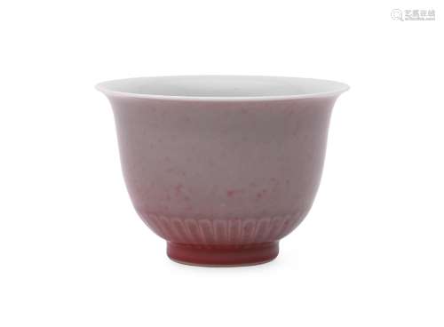 A Chinese peach bloom glazed planter