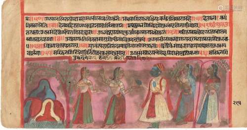 FOUR INDIAN MANUSCRIPT FOLIOS