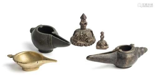 FIVE SMALL BRONZE OBJECTS