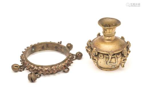 TWO BRONZE RITUAL OBJECTS