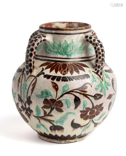 AN UNUSUAL BOMBAY SCHOOL OF ART VASE