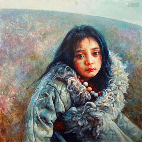 A Chinese Oil Painting By Ai Xuan