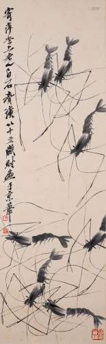 A Chinese Scroll Painting By Qi Baishi