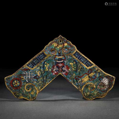 A Chinese Cloisonne Enamel Chime Panel