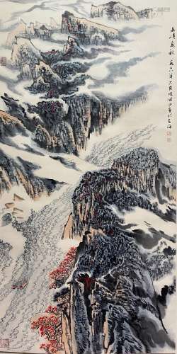 A Chinese Scroll Painting By Lu Yanshao