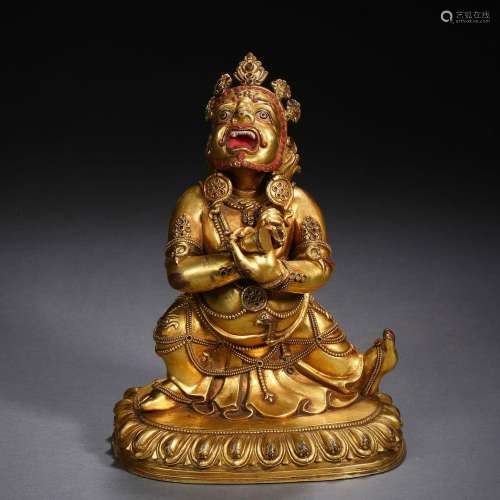 A Tibetan Bronze-gilt Figure of Vajradaka