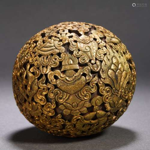 A Tibetan Bronze-gilt Decoration