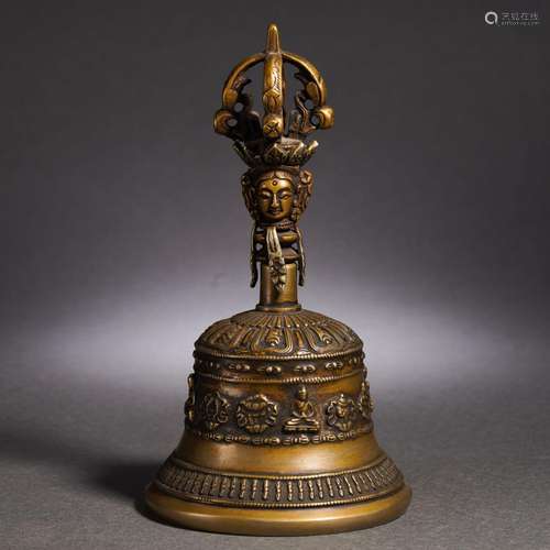 A Tibetan Bronze Bell Ghanta