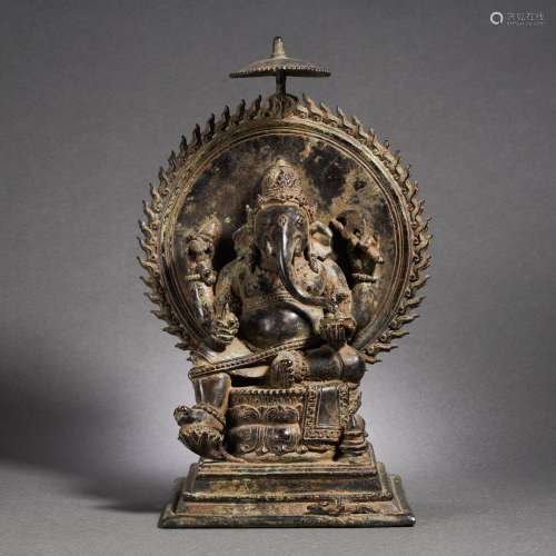 A Northestern Indian Bronze Figure of Ganesh