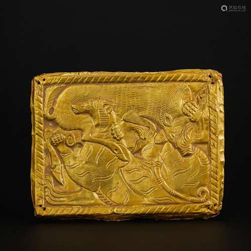 HAN DYNASTY GRASSLAND CULTURE PURE GOLD PIECE