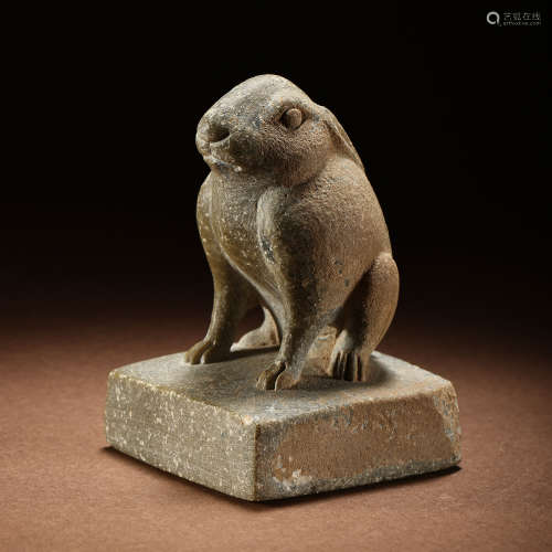 CHINESE TANG DYNASTY STONE RABBIT