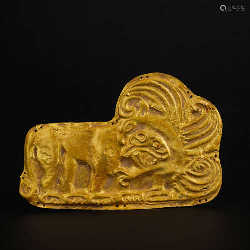 PURE GOLDEN BEAST OF GRASSLAND CULTURE IN HAN DYNASTY