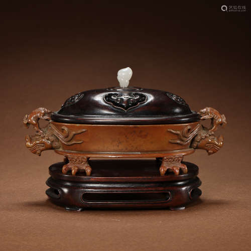 DAOGUANG COPPER INCENSE BURNER, LATE QING DYNASTY, CHINA